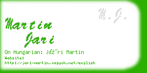 martin jari business card